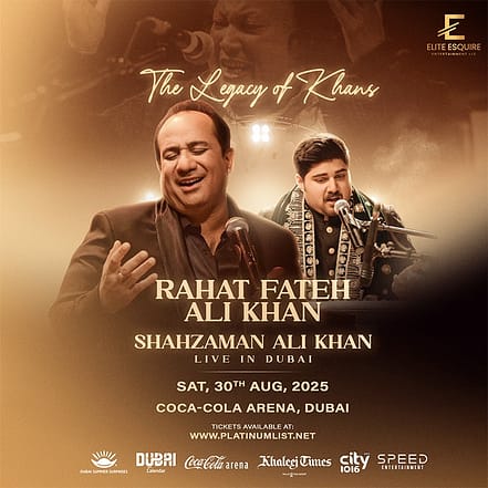 Legacy of the Khans – Ustad Rahat Fateh Ali Khan and Shazman Ali Khan in Dubai – Desi Events JUZN.com Special Offers, Deals & Discounts