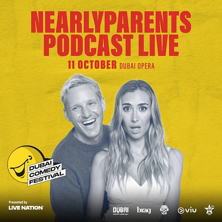 NearlyParents Podcast Live at Dubai Comedy Festival 2025 – Dubai Comedy Festival JUZN.com Special Offers, Deals & Discounts