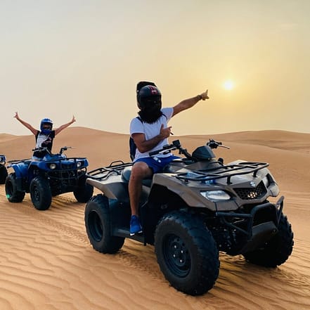 Dubai: Quad Bike Safari, Camel Ride and Refreshments – Desert safaris JUZN.com Special Offers, Deals & Discounts