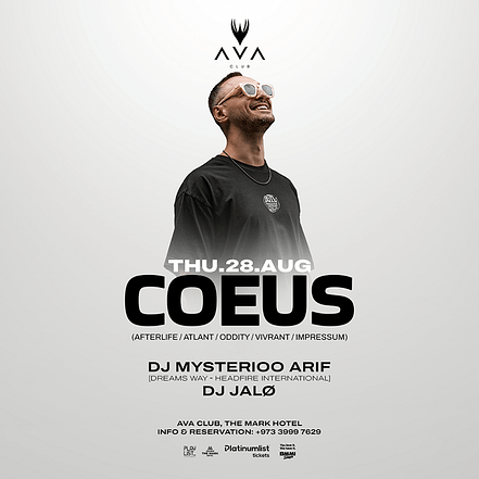 Coeus (Afterlife – Oddity – Atlant) live in Bahrain – Nightlife JUZN.com Special Offers, Deals & Discounts