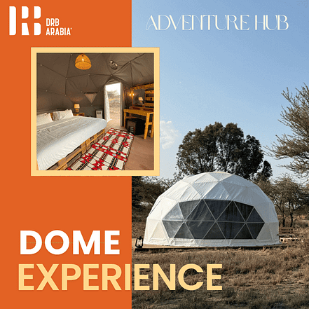 Stay Beneath the Stars with our Dome Experience – A Luxury Camping Experience in Al Dalghan Park – Adventure Hub JUZN.com Special Offers, Deals & Discounts