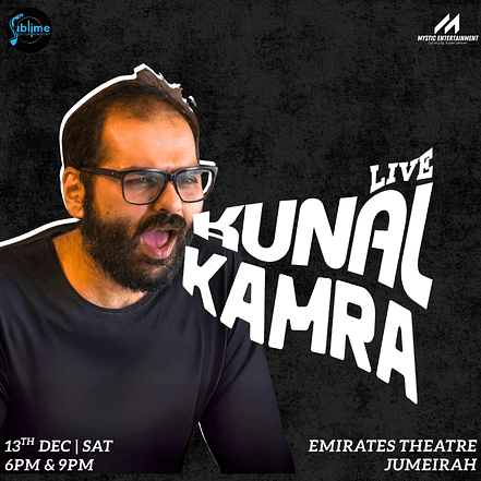 Kunal Kamra Live in Dubai 2025 – Shows and Theatrical Plays JUZN.com Special Offers, Deals & Discounts