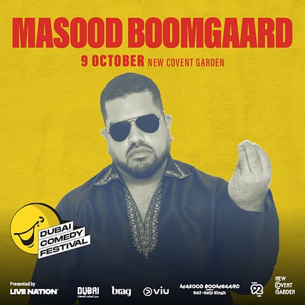 Masood Boomgaard Live at Dubai Comedy Festival – Dubai Comedy Festival JUZN.com Special Offers, Deals & Discounts