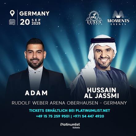 Hussain Al Jassmi & Adam Live at Rudolf Weber Arena in Oberhausen, Germany – Arabic Events JUZN.com Special Offers, Deals & Discounts